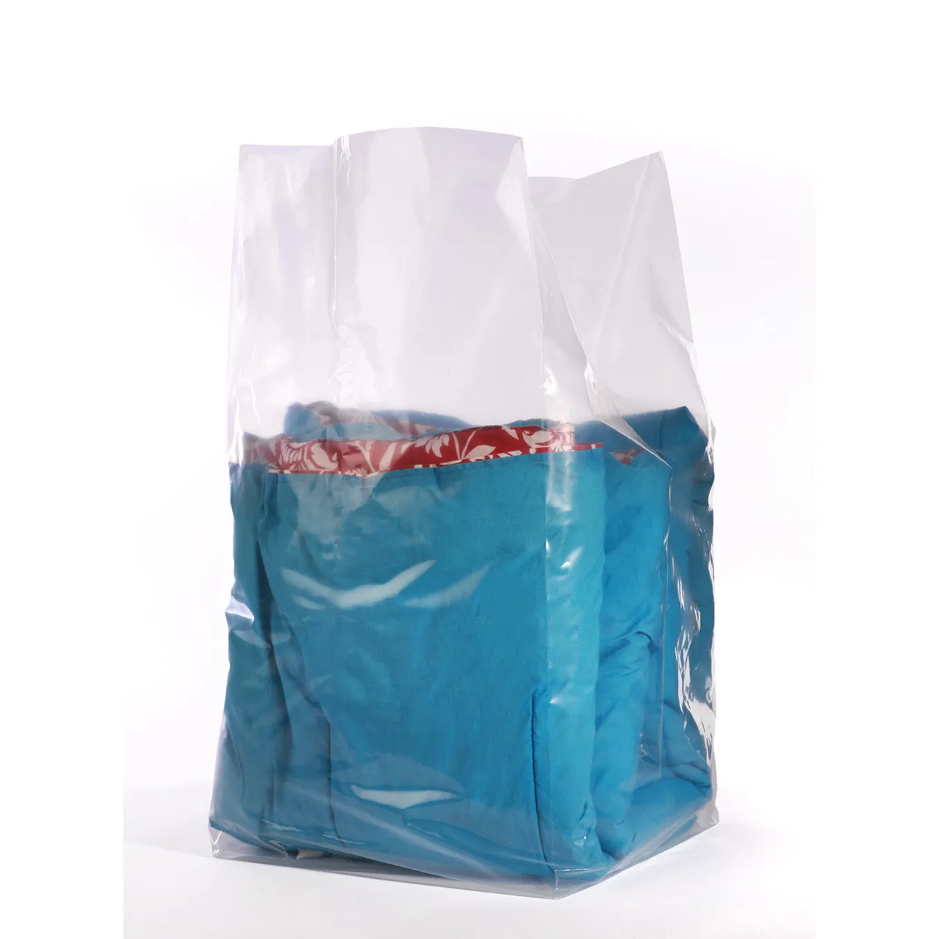 32" x 28" x 96" x 2 mil Clear Eco-Manufactured Plastic Side-Gusseted Bags (Roll of 80)
