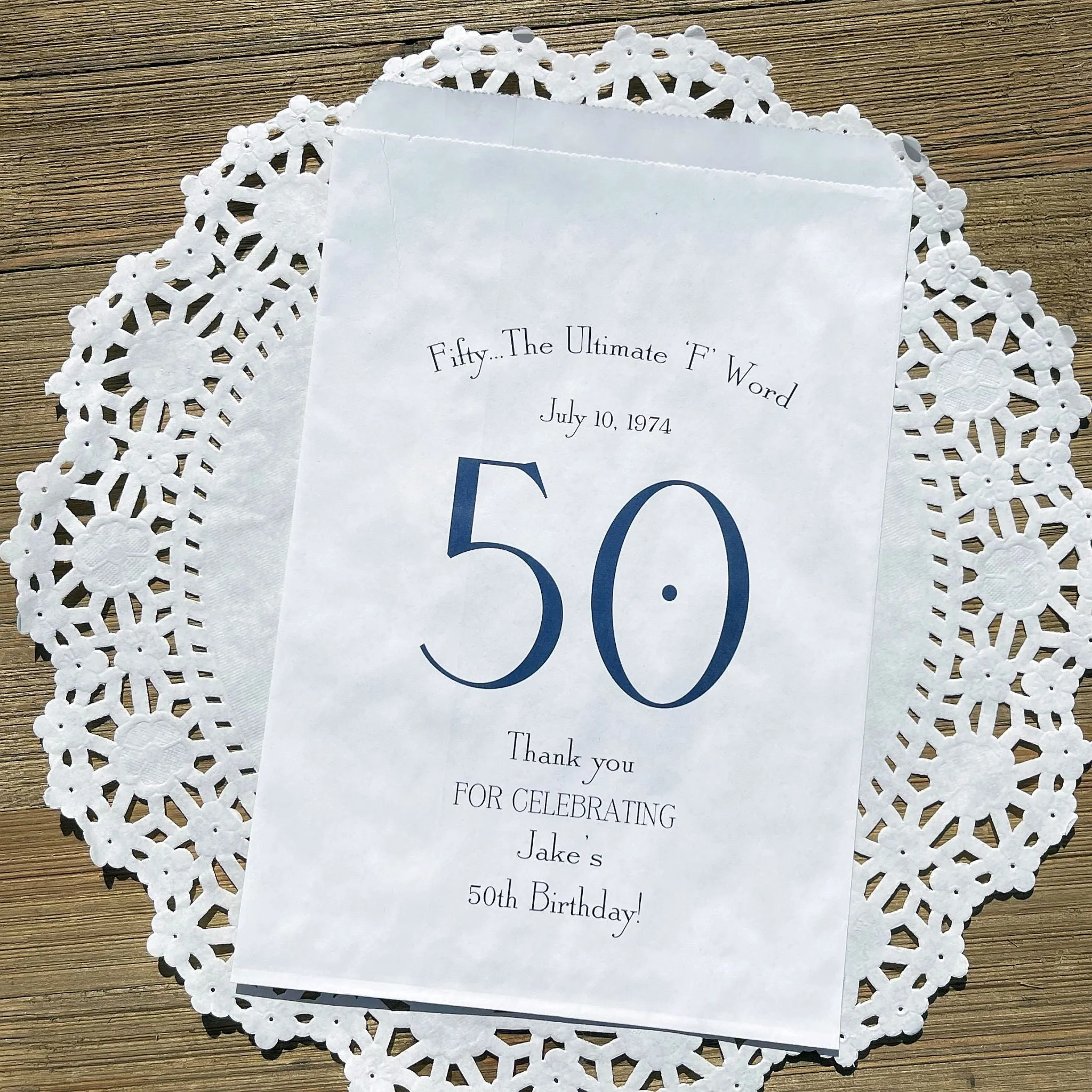 50th Birthday Favor Bags