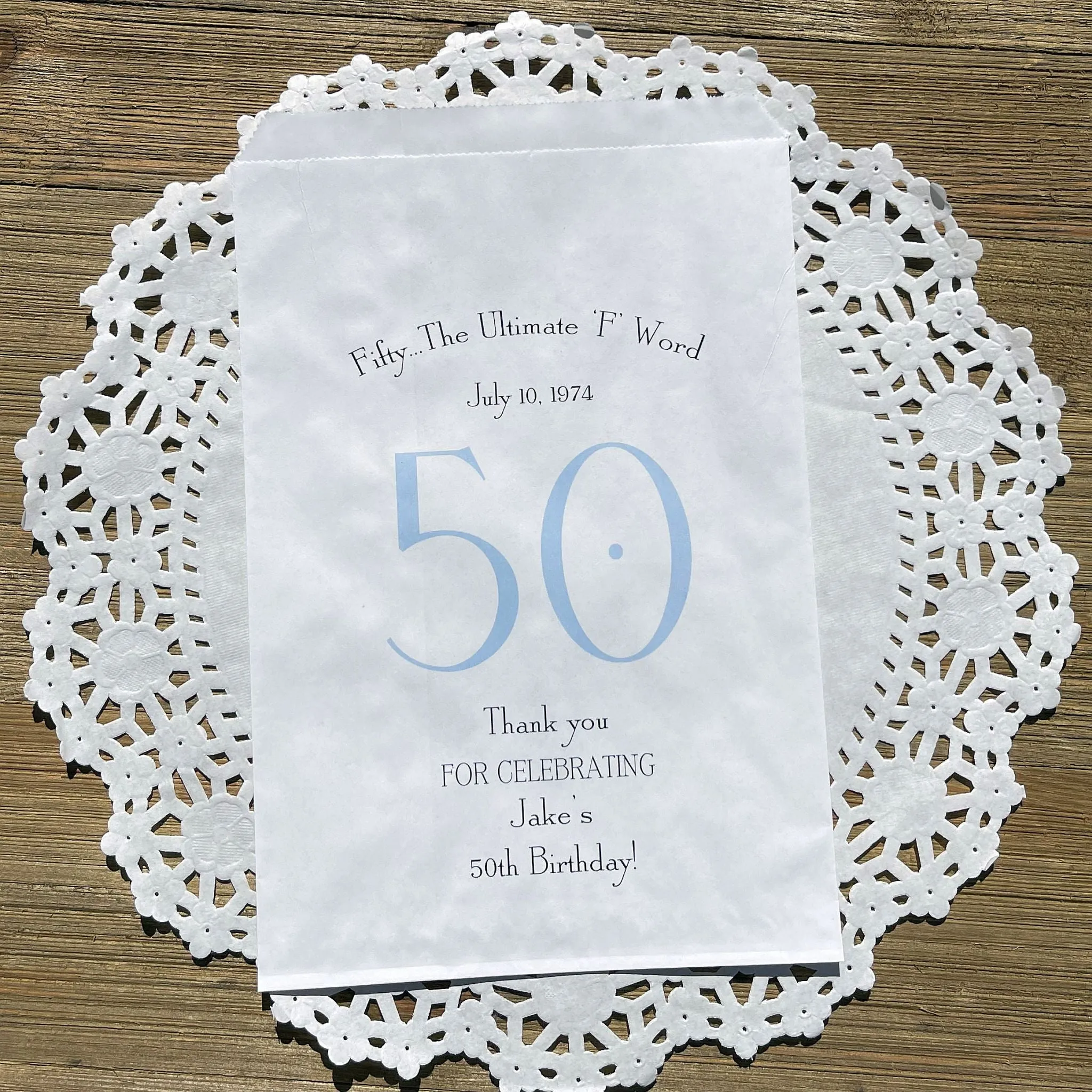 50th Birthday Favor Bags