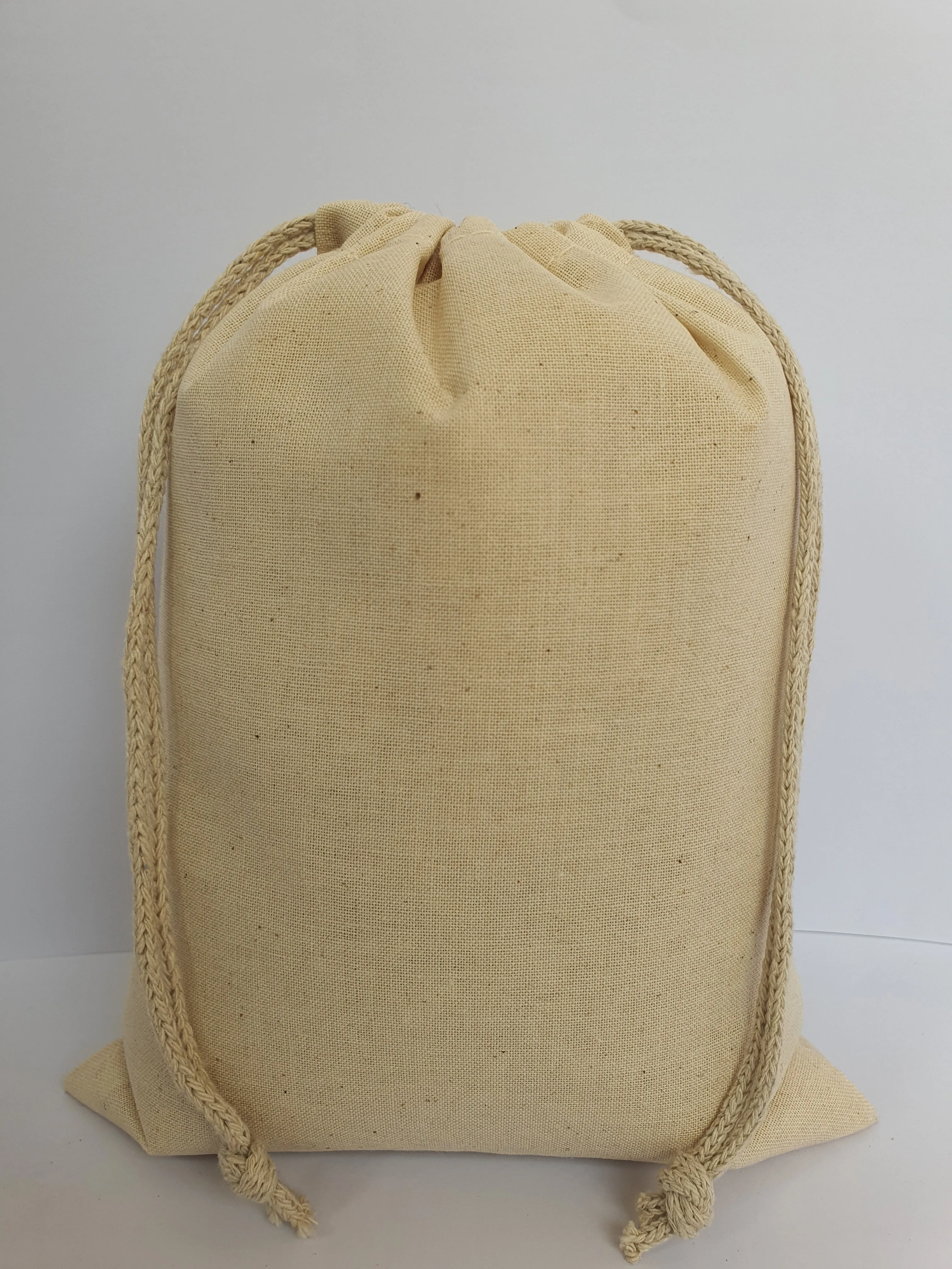 6x10 Inch Canvas Drawstring Muslin Bags