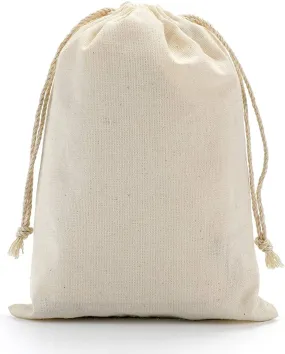6x10 Inch Canvas Drawstring Muslin Bags
