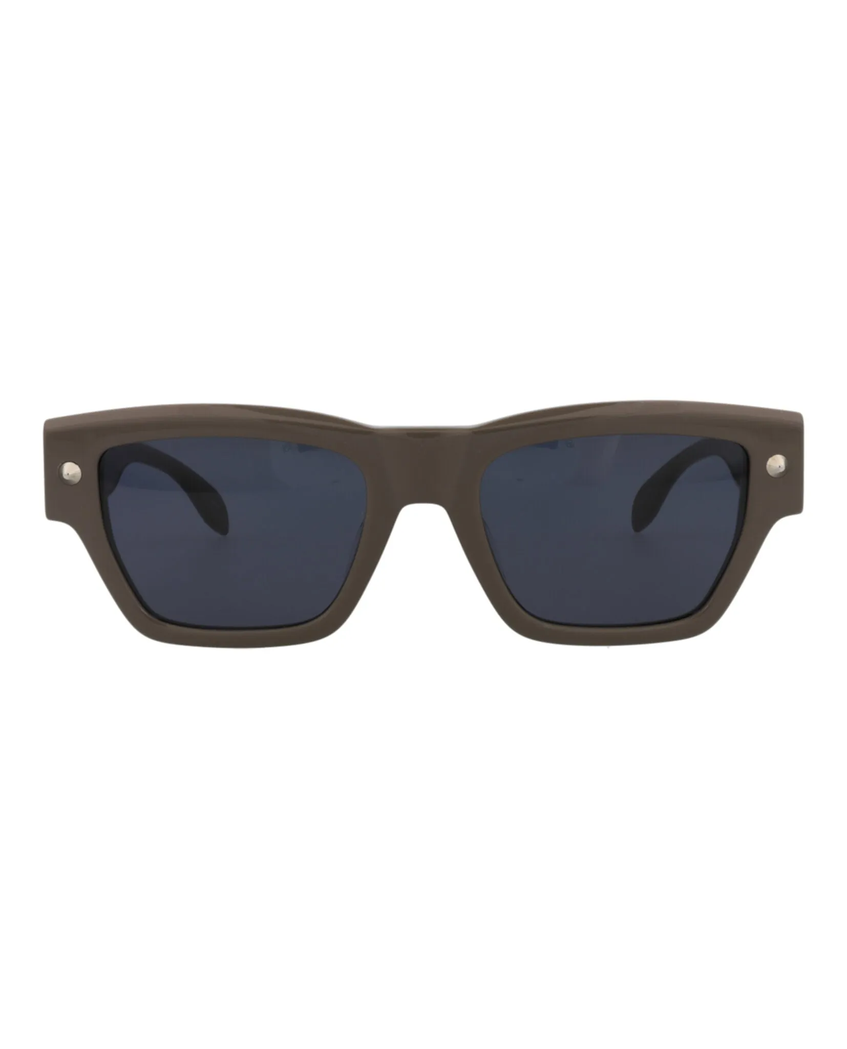 Alexander McQueen Mens Square/Rectangle Brown Brown Blue Fashion Designer Eyewear