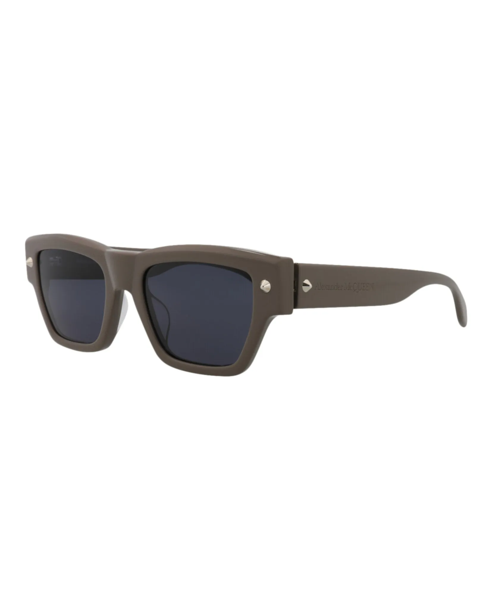 Alexander McQueen Mens Square/Rectangle Brown Brown Blue Fashion Designer Eyewear