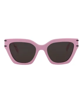 Alexander McQueen Womens Cat Eye Pink Pink Grey Fashion Designer Eyewear