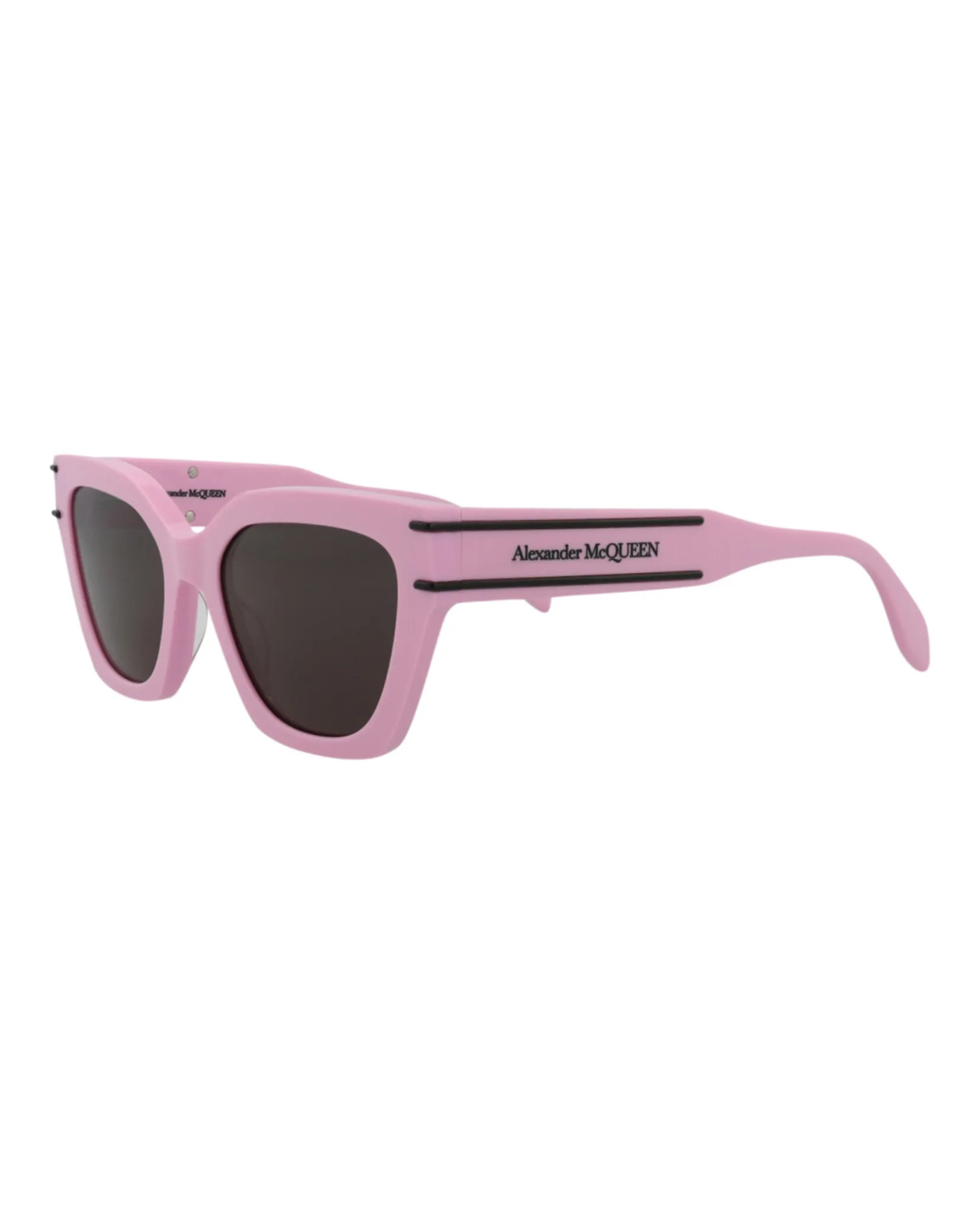 Alexander McQueen Womens Cat Eye Pink Pink Grey Fashion Designer Eyewear