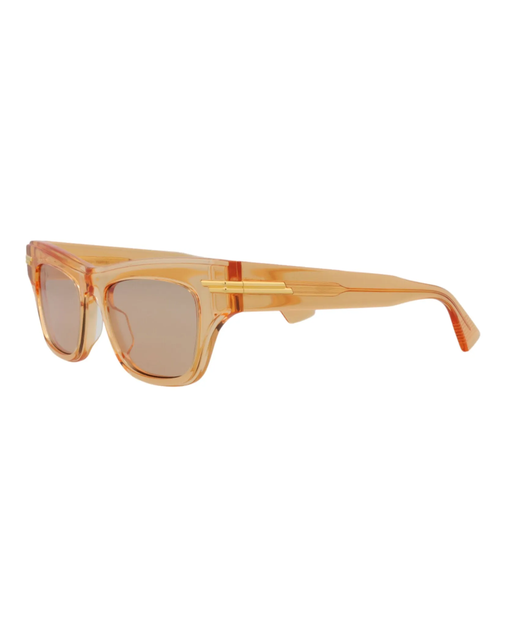 Bottega Veneta Womens Square/Rectangle Orange Orange Brown Fashion Designer Eyewear
