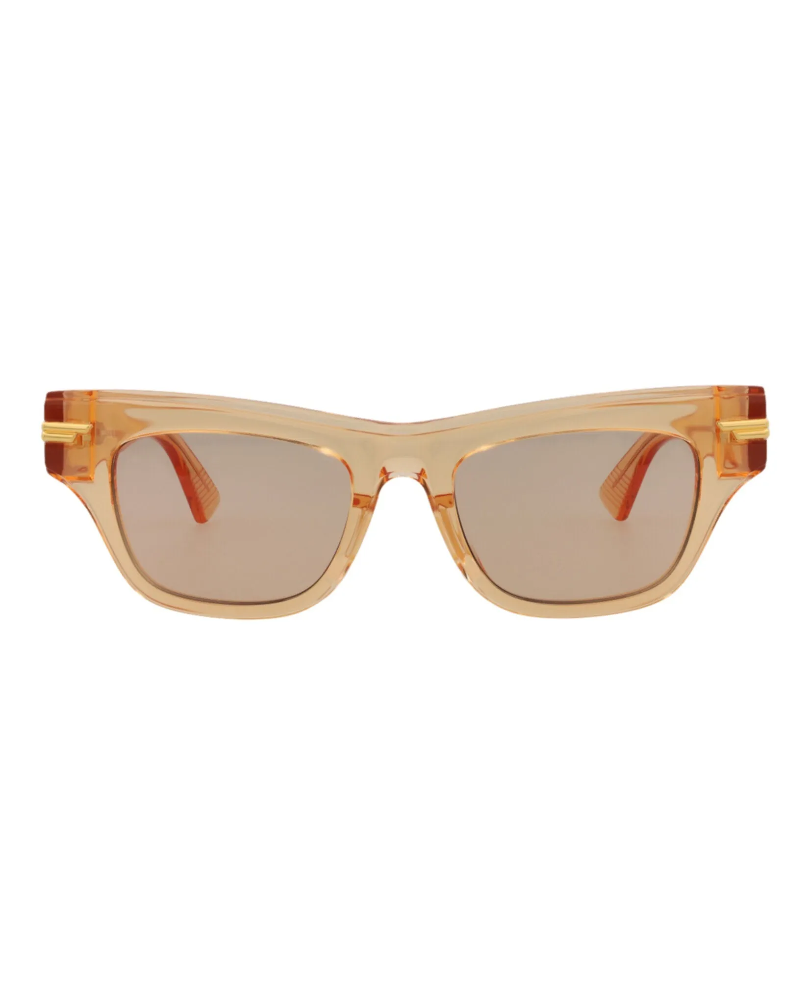 Bottega Veneta Womens Square/Rectangle Orange Orange Brown Fashion Designer Eyewear