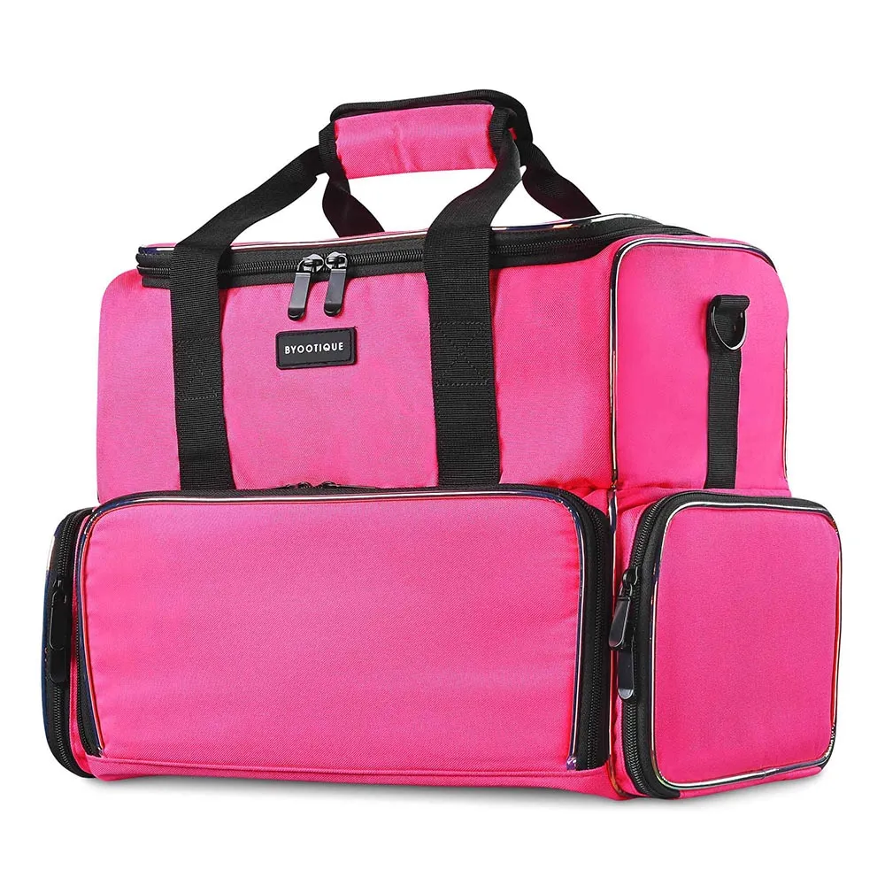 Byootique Large Nail Polish Organizer Tools Bag with Padded Divider