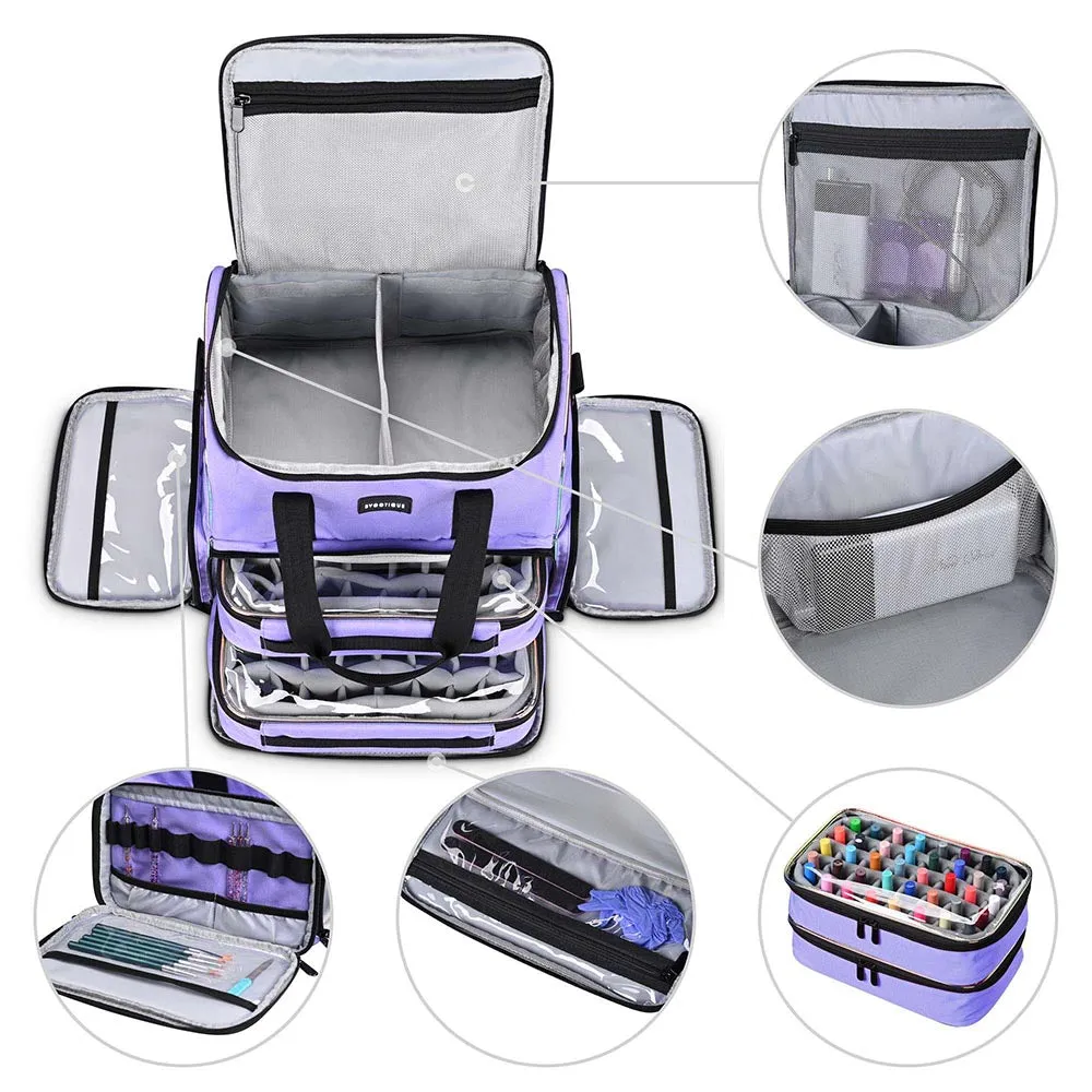 Byootique Large Nail Polish Organizer Tools Bag with Padded Divider