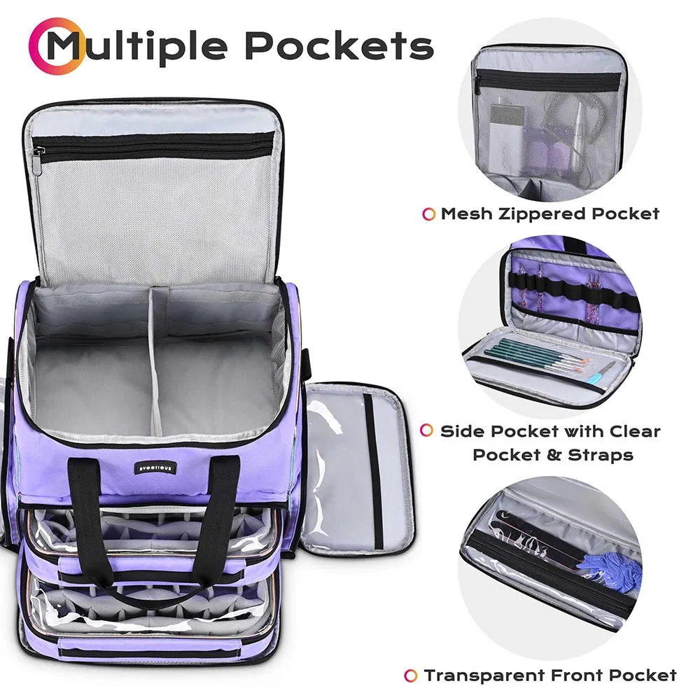 Byootique Large Nail Polish Organizer Tools Bag with Padded Divider