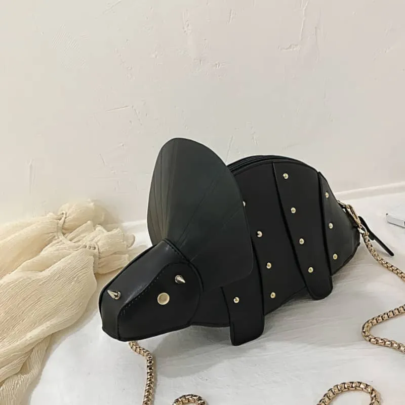 Cartoon Triceratops PU Crossbody Bag