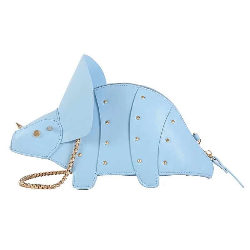 Cartoon Triceratops PU Crossbody Bag