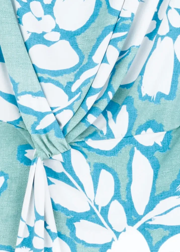Clara SunWoo Floral Drape Neck Top