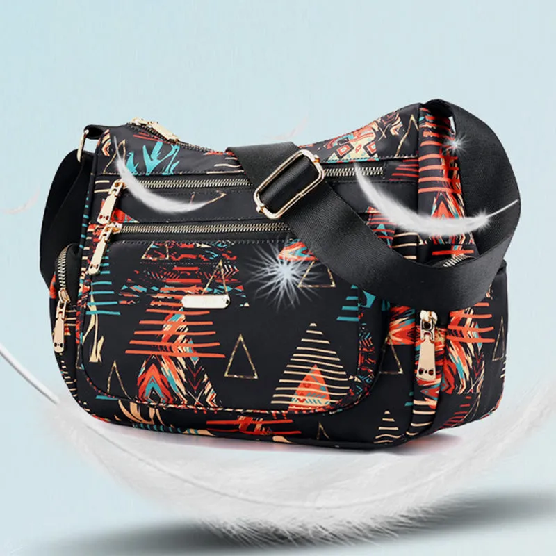 Lightweight Flower Printed Crossbody Bag
