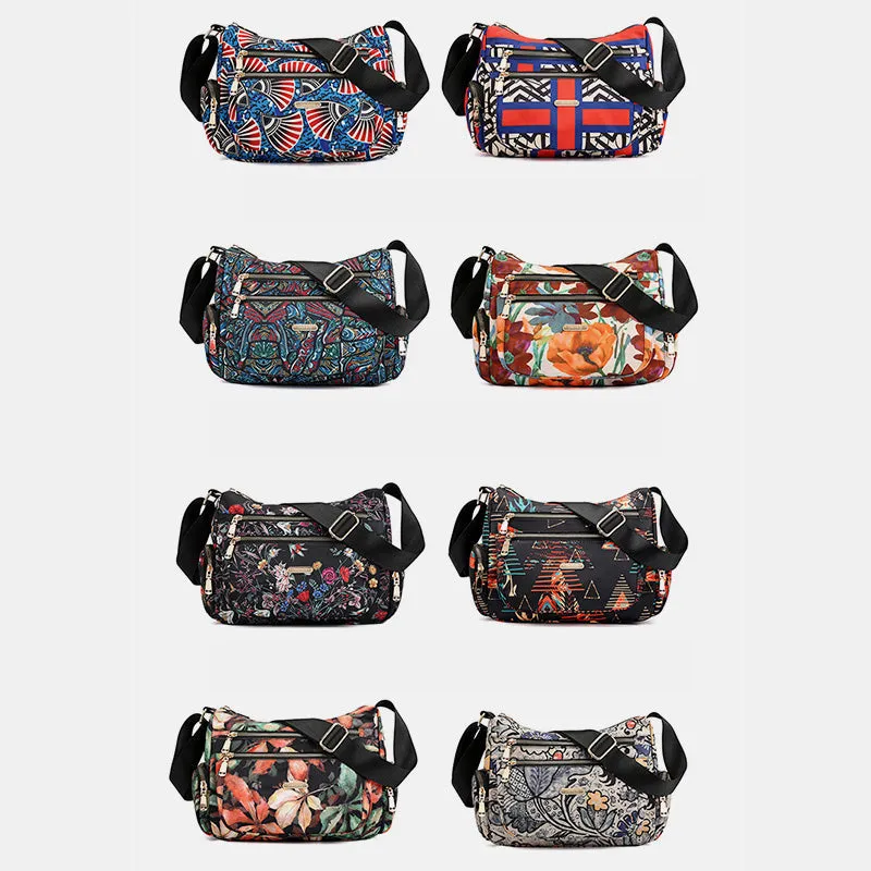 Lightweight Flower Printed Crossbody Bag