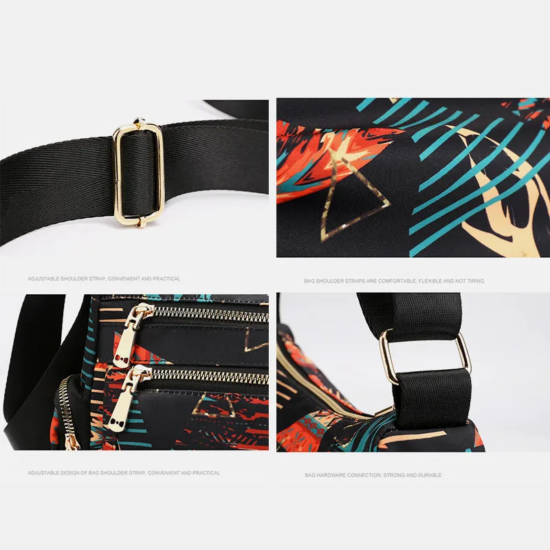 Lightweight Flower Printed Crossbody Bag