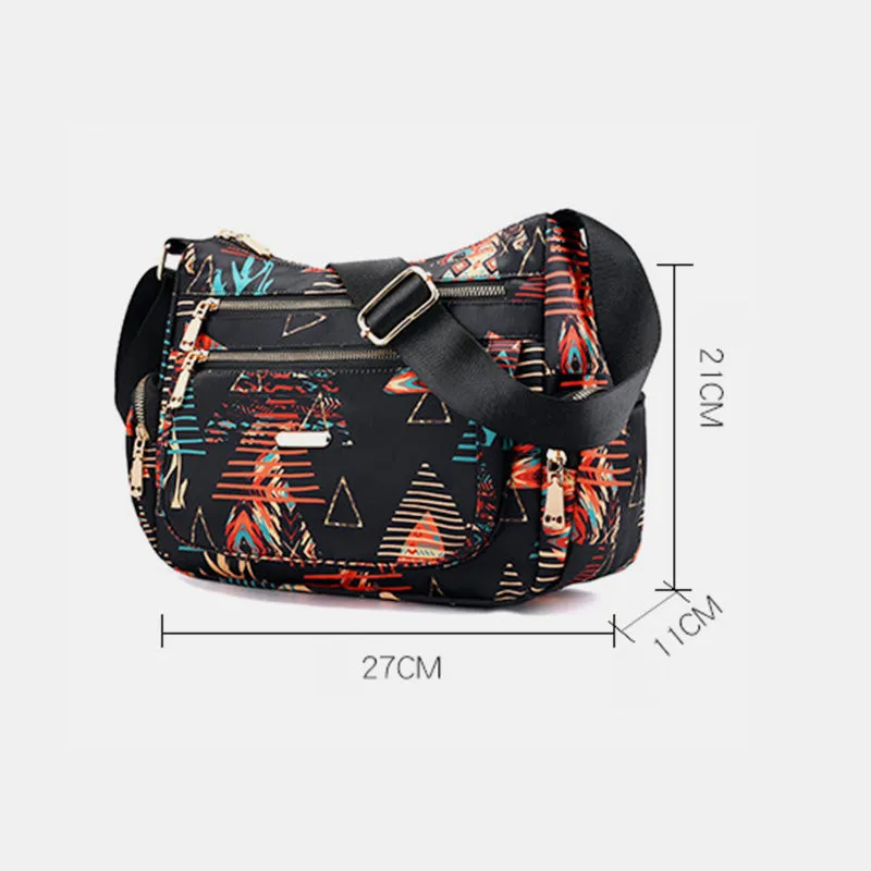 Lightweight Flower Printed Crossbody Bag