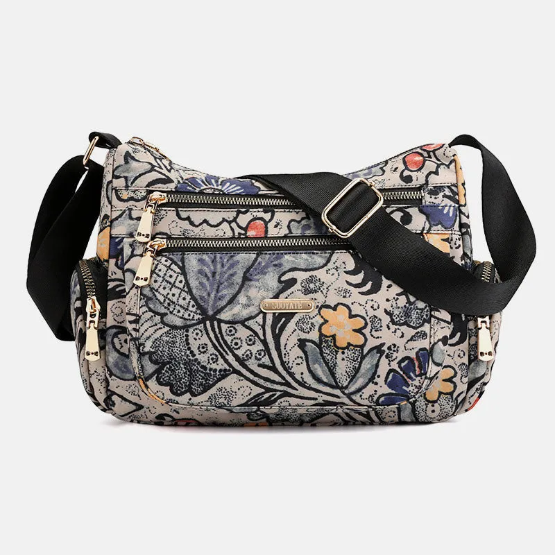 Lightweight Flower Printed Crossbody Bag