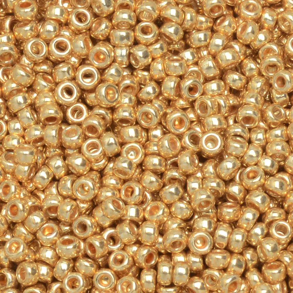 Miyuki Round Seed Beads, 15/0, #91052 Galvanized Gold (8.2 Gram Tube)