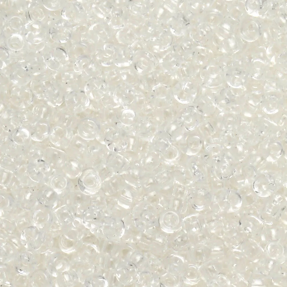Miyuki Round Seed Beads, 15/0, #9131 Cystal (8.2 Gram Tube)