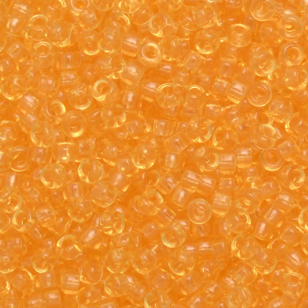 Miyuki Round Seed Beads, 15/0, #9132 Transparent Light Topaz (8.2 Gram Tube)