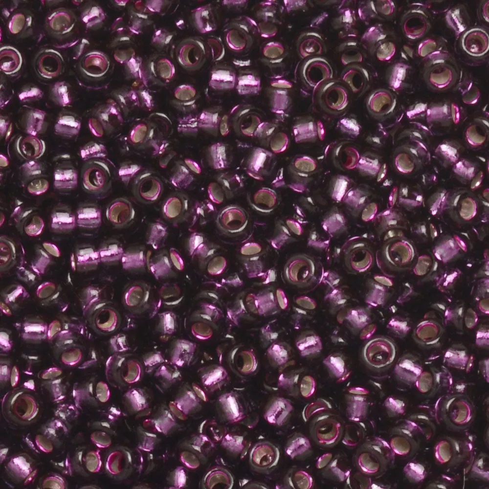 Miyuki Round Seed Beads, 15/0, #91428 Silver Lined Wine (8.2 Gram Tube)
