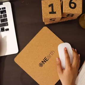 Mouse Pad | Durable | Lightweight | Cork Crafted Laptop Accessory | Light Brown