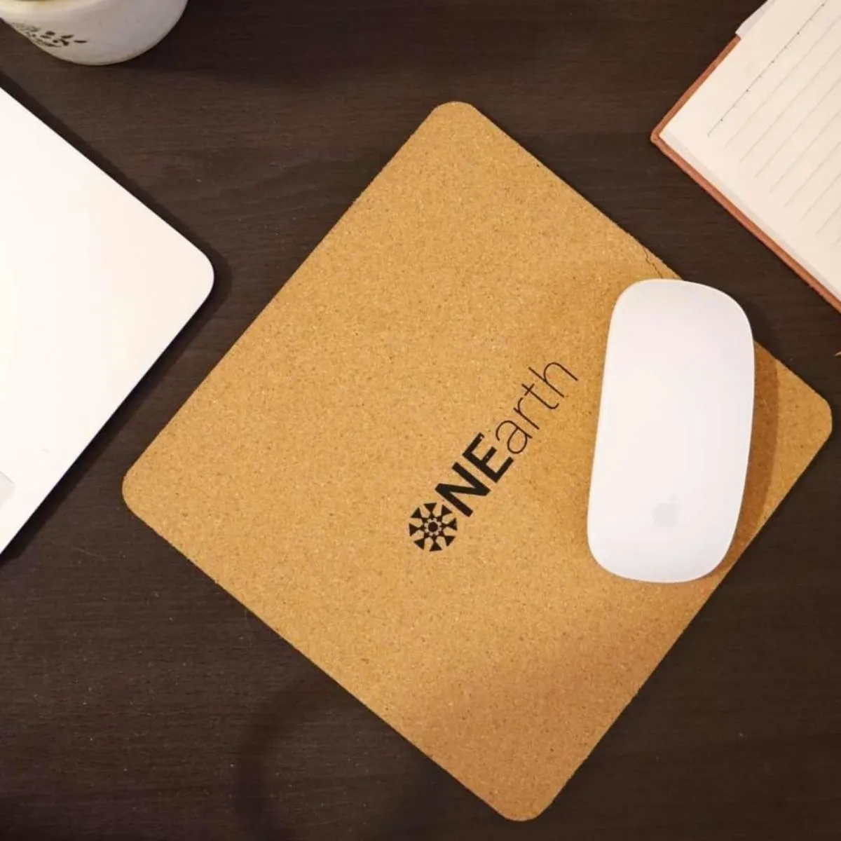 Mouse Pad | Durable | Lightweight | Cork Crafted Laptop Accessory | Light Brown