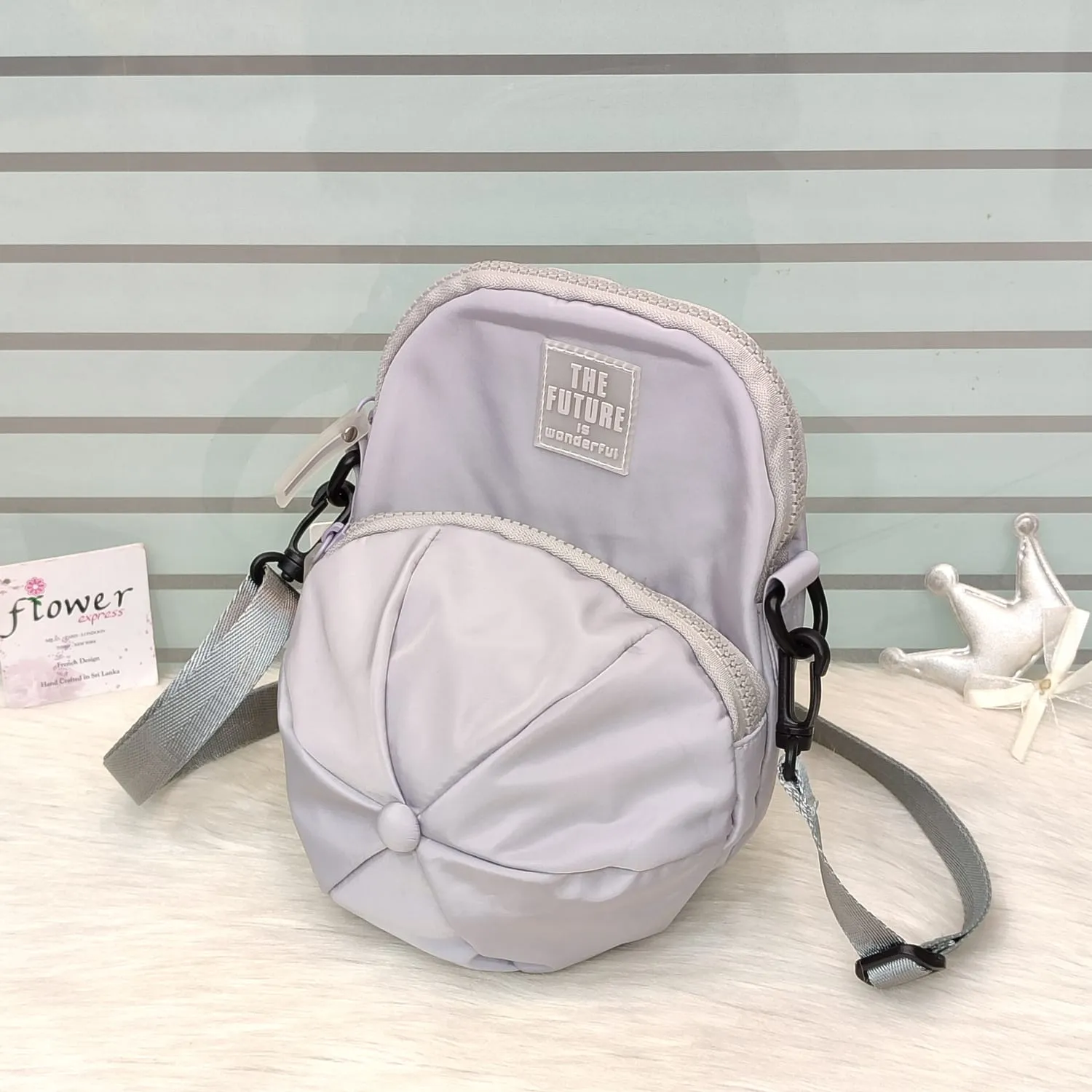 Parachute Double Zipper Crossbody