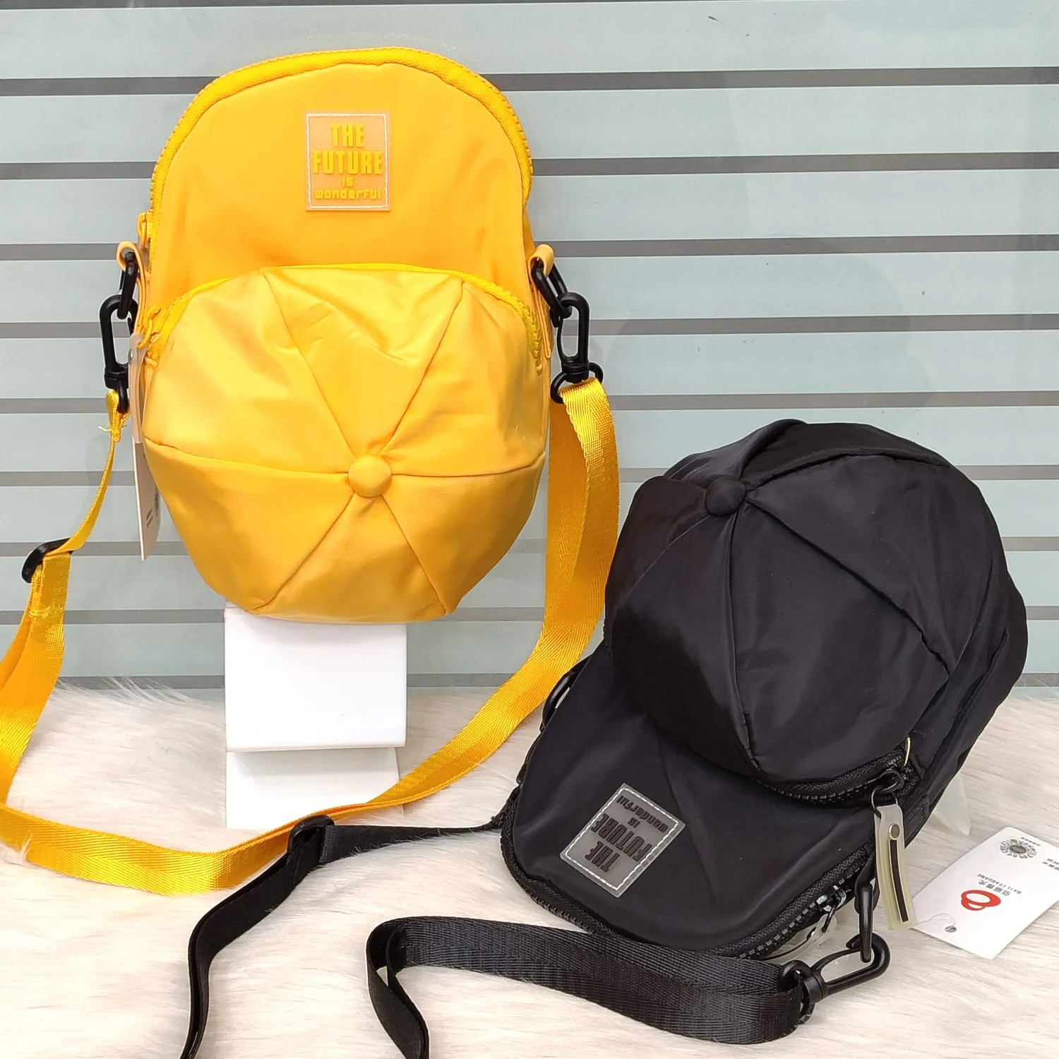 Parachute Double Zipper Crossbody