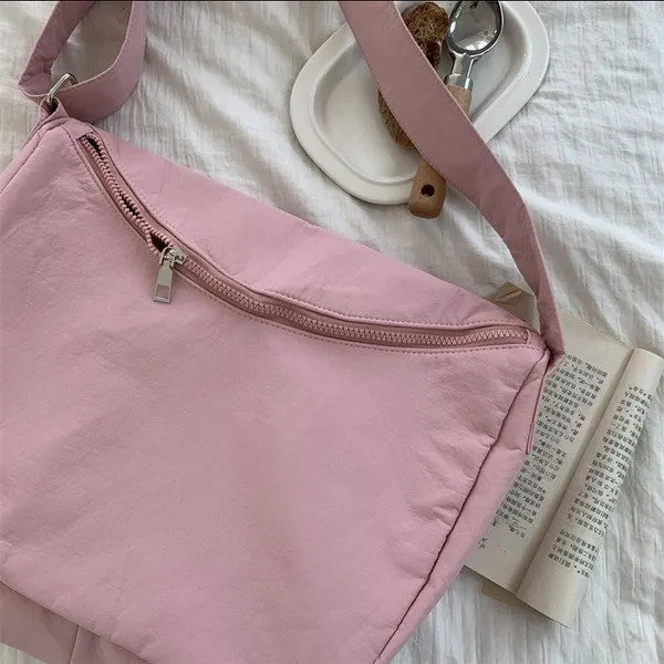 Sleek Lightweight Everywhere Nylon Messenger Bag