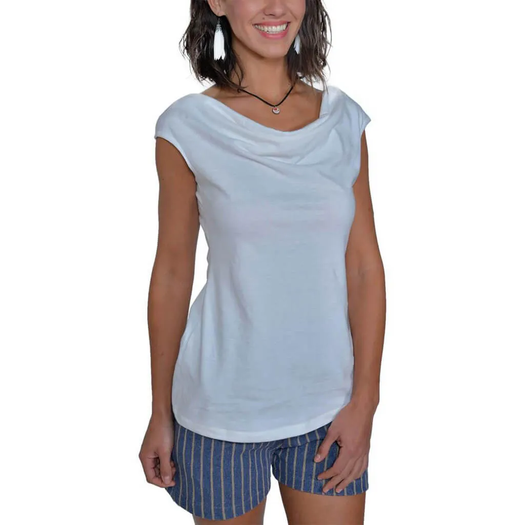 Sleeveless Cowl Neck Top