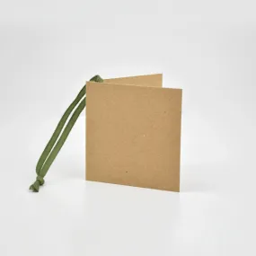 Square Kraft Gift Tags Olive (50)