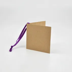 Square Kraft Gift Tags Purple (50)