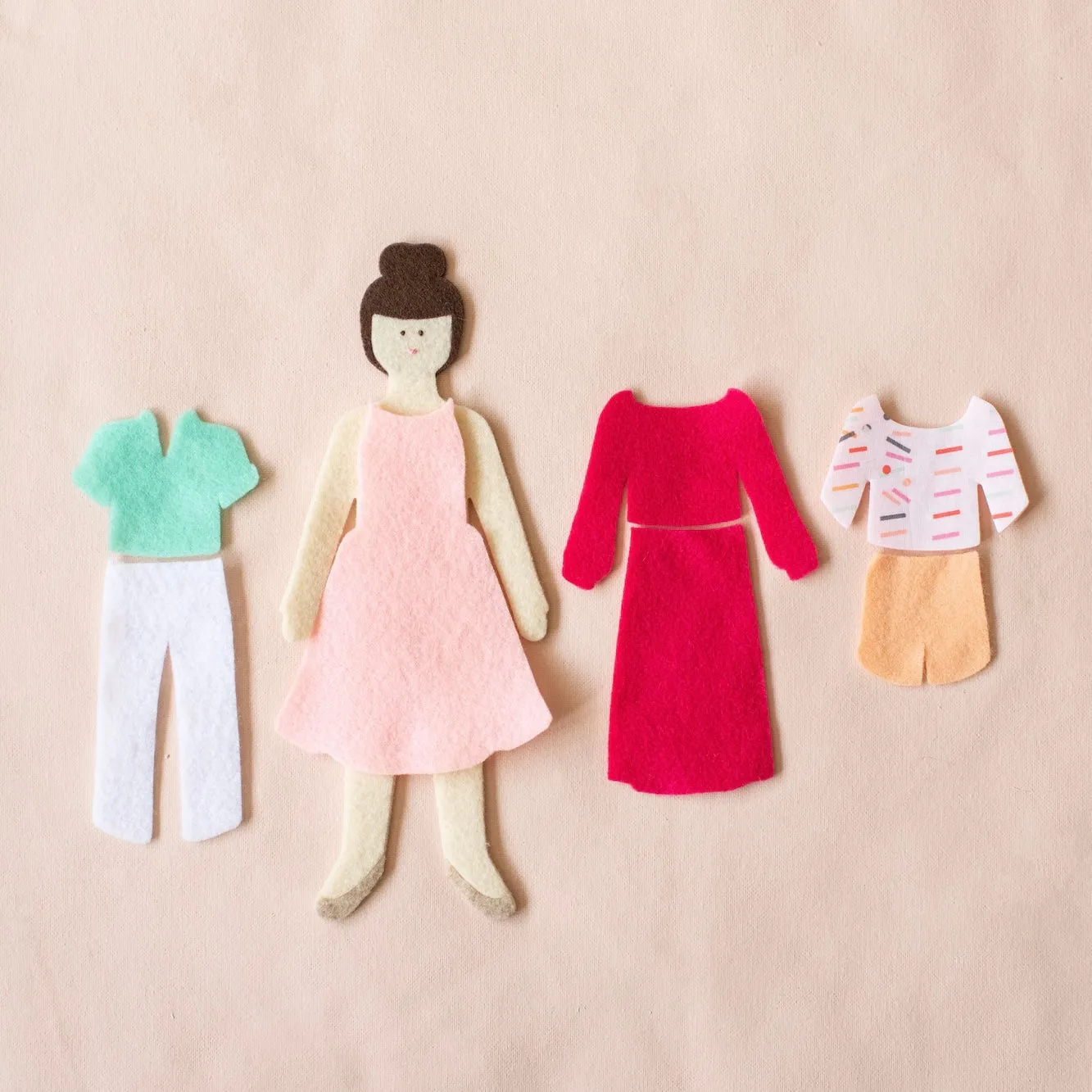 starter felt doll travel bundle
