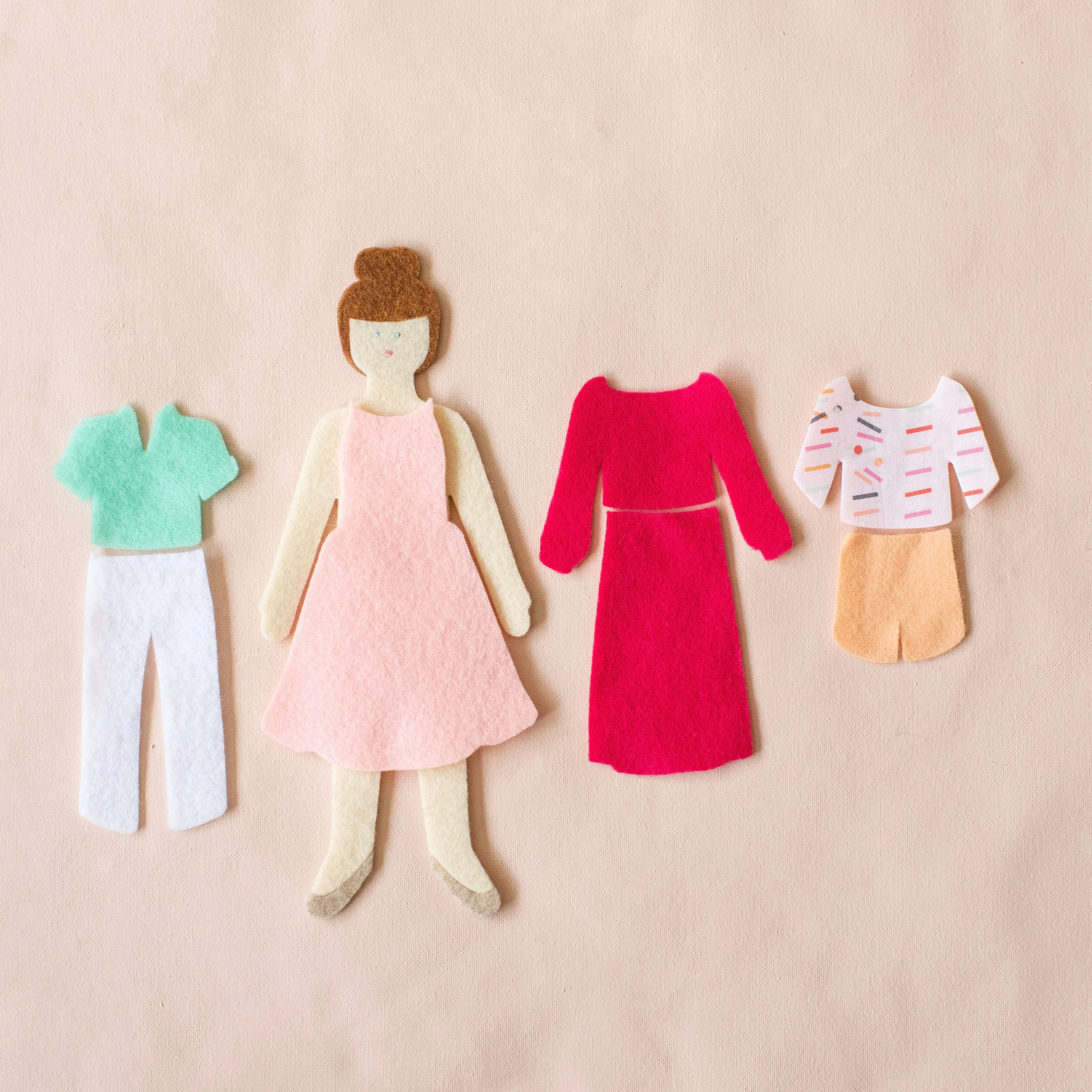 starter felt doll travel bundle