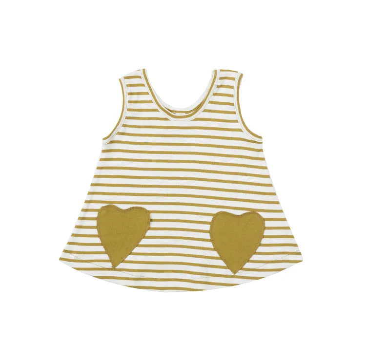Striped Heart Pocket Tunic Tank