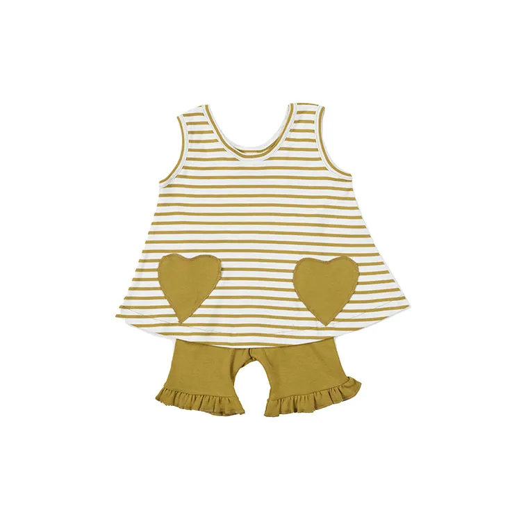 Striped Heart Pocket Tunic Tank
