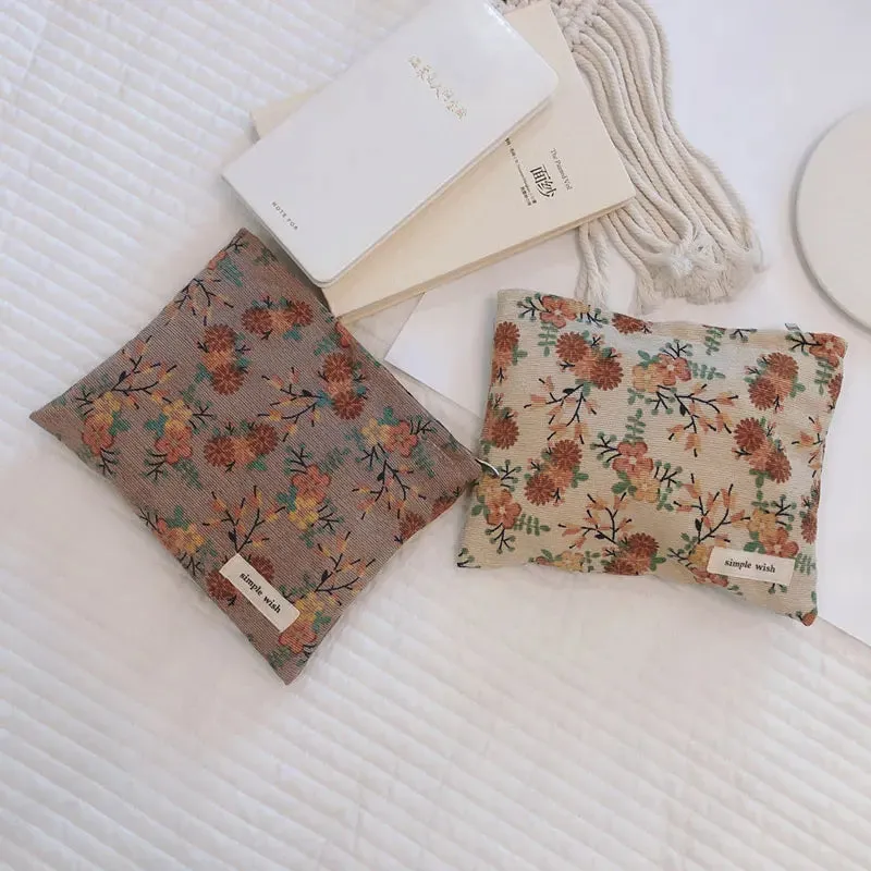 UAKISS  -  Corduroy Women Cosmetic Bags Cotton Cloth Makeup Pouch Hand Travel Bag Lipstick Organizer Cases Fashion Zipper Phone Purse