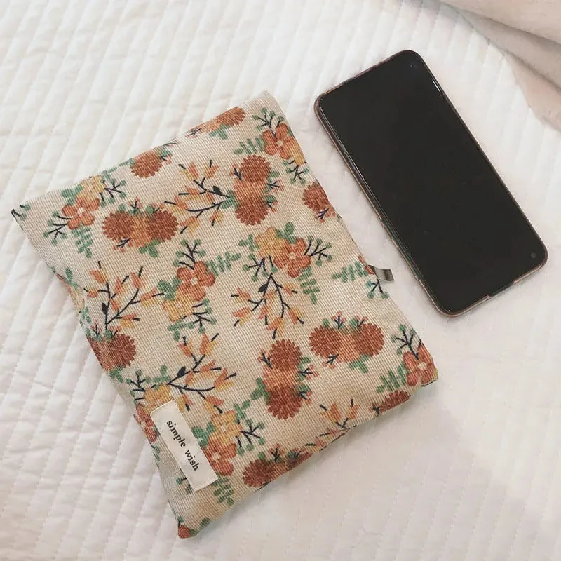 UAKISS  -  Corduroy Women Cosmetic Bags Cotton Cloth Makeup Pouch Hand Travel Bag Lipstick Organizer Cases Fashion Zipper Phone Purse