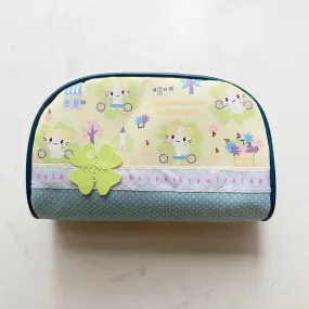 Uakiss Cute Cat Printed Cosmestic Bags Girls Cartoon Masyumaro Kawaii High Capacity Student Backpack Casual Yellow Pencil Bag Kids Gift
