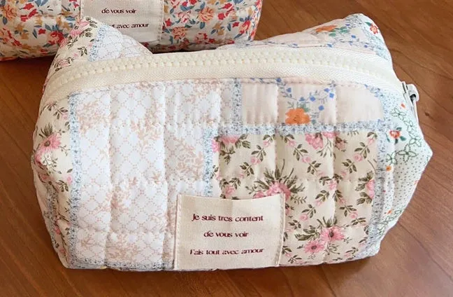 UAKISS  -  New Floral Cute Cosmetic Bags Makeup Brush Storage Bag Brushes Makeup Organizer Large Capacity Pencil Case Stationery Bags
