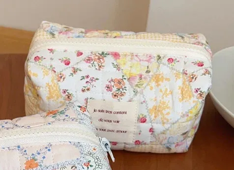 UAKISS  -  New Floral Cute Cosmetic Bags Makeup Brush Storage Bag Brushes Makeup Organizer Large Capacity Pencil Case Stationery Bags