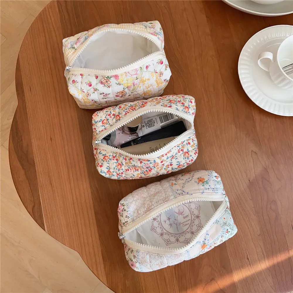 UAKISS  -  New Floral Cute Cosmetic Bags Makeup Brush Storage Bag Brushes Makeup Organizer Large Capacity Pencil Case Stationery Bags