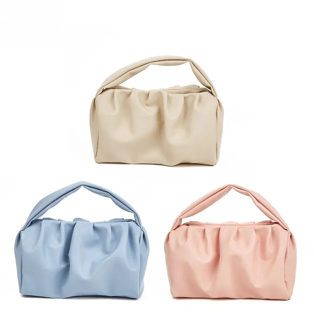 UAKISS  -  PU Leather Handbags Women Luxury Designer Simple Versatile Cosmetic Bag Casual Stylish Ladies Toiletries Organizer Bags