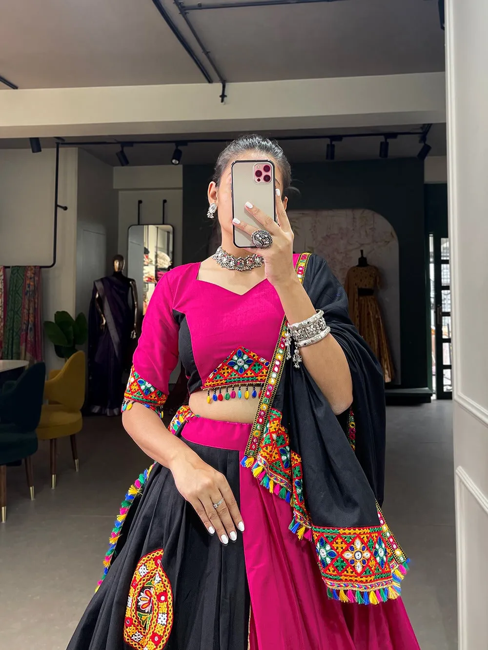 Women's Designer Pure Cotton  Navaratri Garba Chaniya Choli