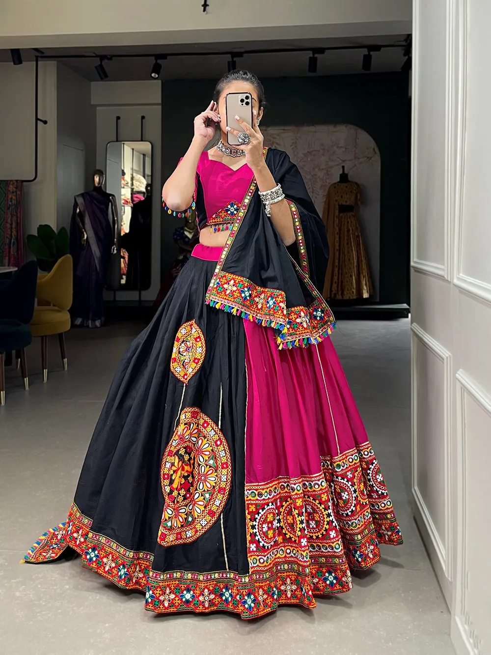 Women's Designer Pure Cotton  Navaratri Garba Chaniya Choli