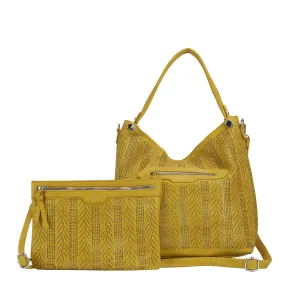 YD-8207 - Hobo   Flat Vegan 2 Bag Set - 5 Colors